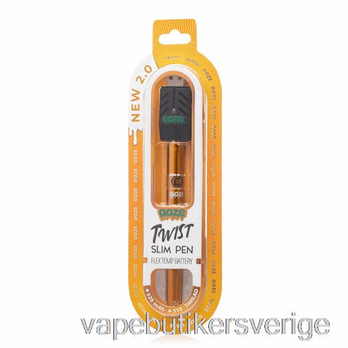 Vape Sverige Ooze Slim Twist Pen 2.0 Flex Temp Batteri Saftigt Orange